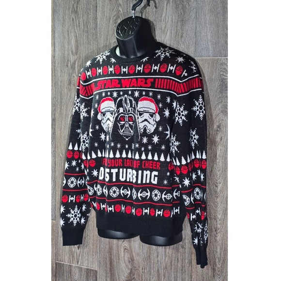 Star Wars Ugly Christmas Sweater XL Darth Vader Stormtrooper Holiday Distrubing - Picture 11 of 12